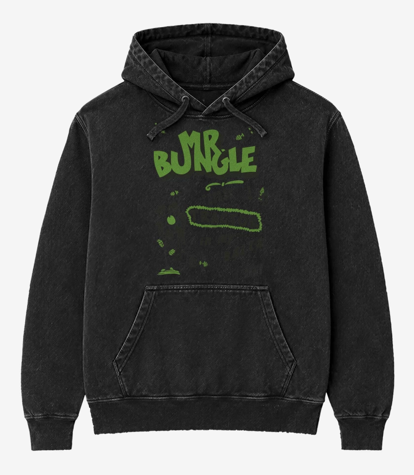 Poleron Canguro Acid Wash Negro de Mr Bungle Tractor