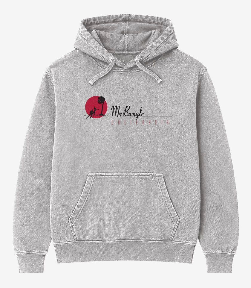 Poleron Canguro Acid Wash Gris Melange de Mr Bungle California v1