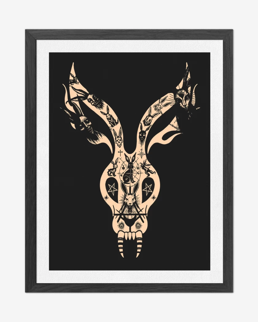 Cuadro decorativo Negro de Mr Bungle Satanic Rabbit