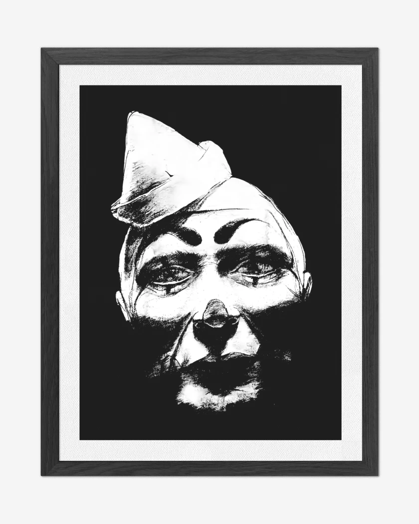 Cuadro decorativo Negro de Mr Bungle Payaso 