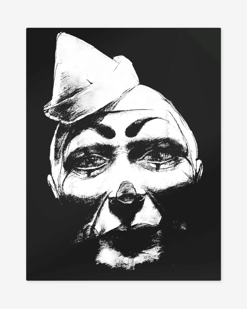 Print metalico Negro de Mr Bungle Payaso 