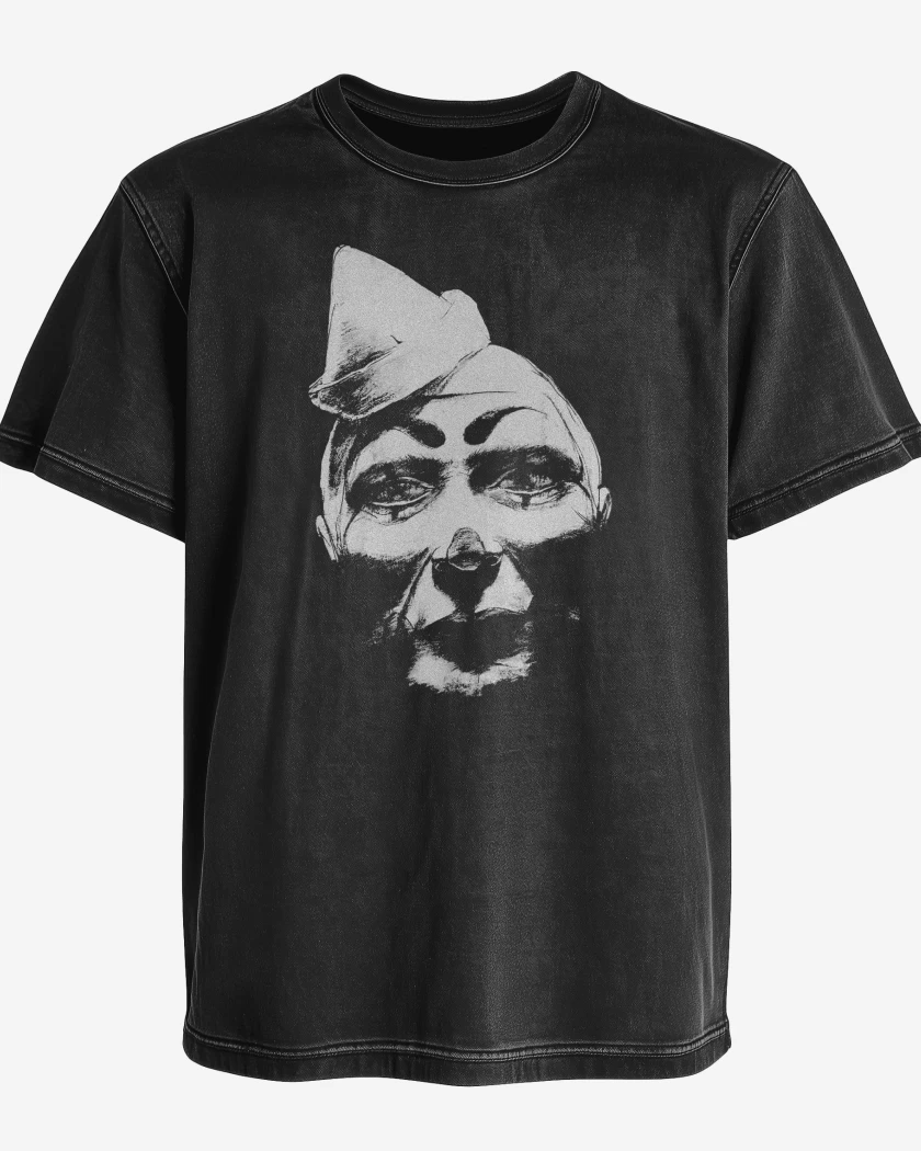 Polera desgastada Negro de Mr Bungle Payaso 