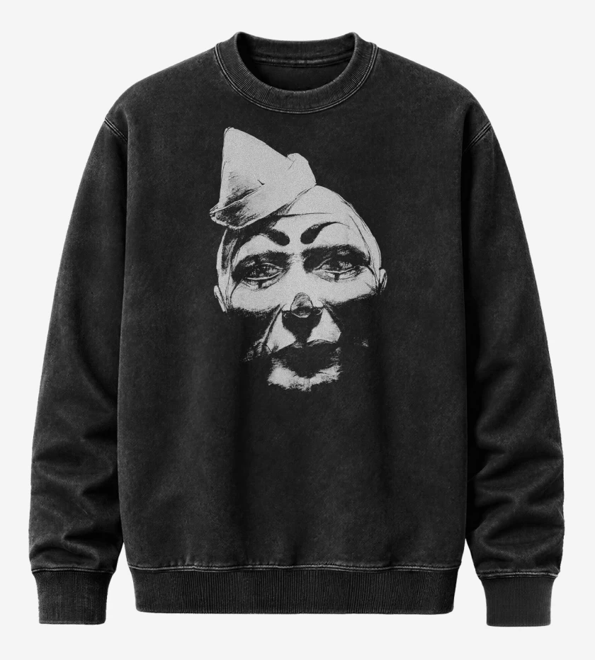 Poleron Polo Acid Wash Negro de Mr Bungle Payaso 