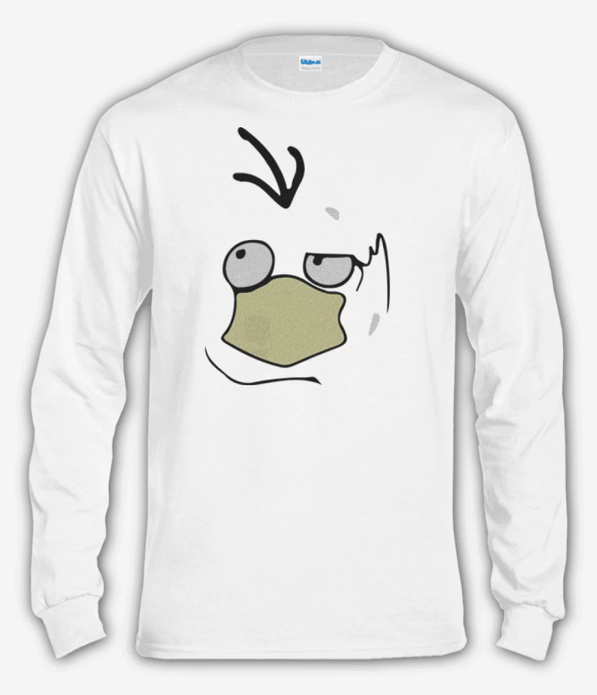 Polera manga larga Blanco de Psyduck