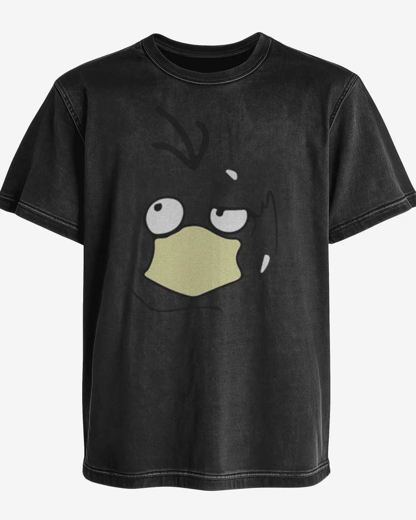 Polera desgastada Negro de Psyduck