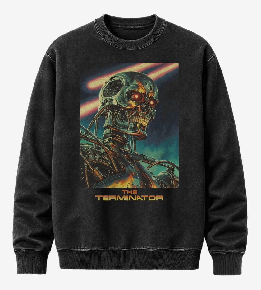 Poleron Polo Acid Wash Negro de The Terminator v2