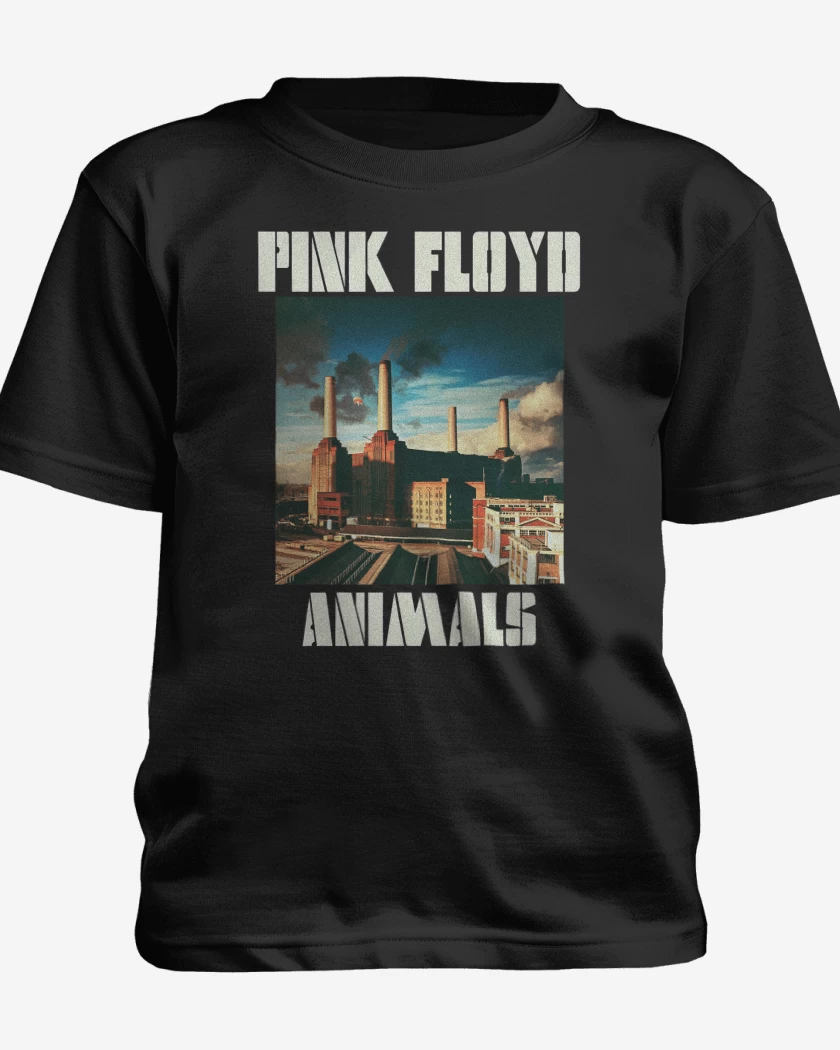 Polera de niño Negro de Pink Floyd Animals