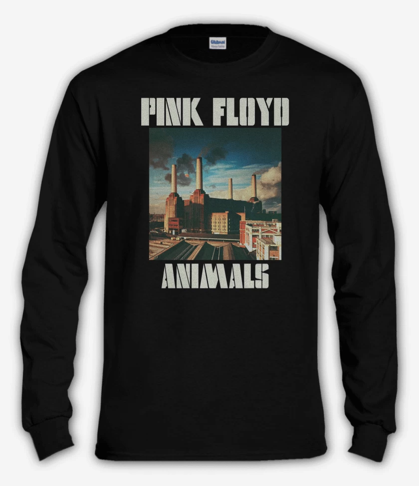 Polera manga larga Negro de Pink Floyd Animals