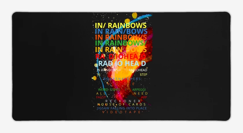 Mouse pad Gamer Negro de In Rainbows