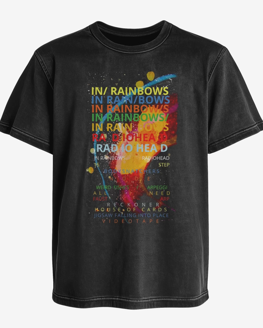 Polera desgastada In Rainbows