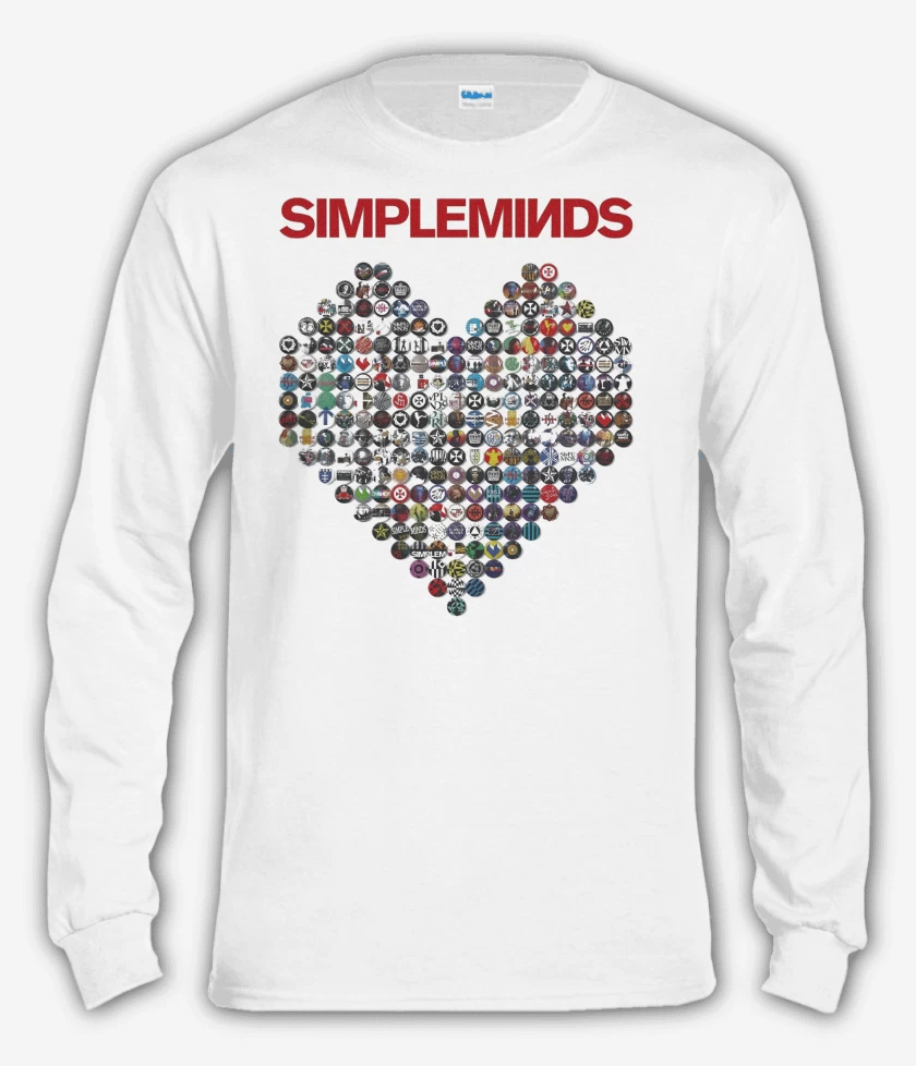 Polera manga larga Blanco de Simple Minds Heart