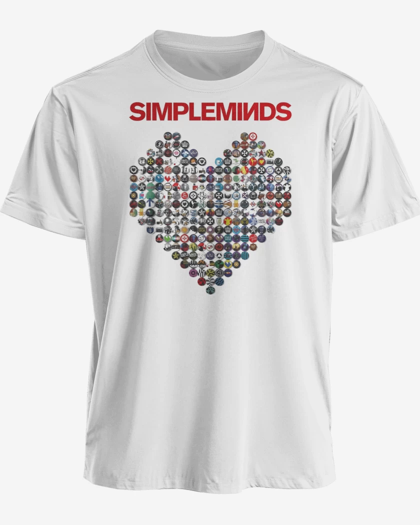 Polera premium Blanco de Simple Minds Heart