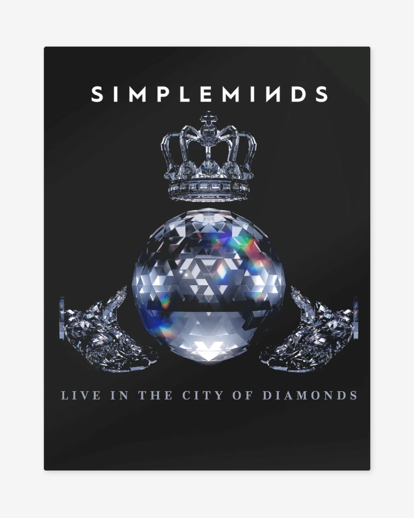 Print metalico Negro de Simple Minds Live 