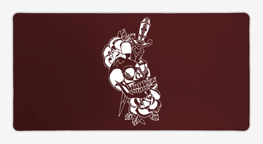 Mouse pad Gamer Burdeo de Dagger skull