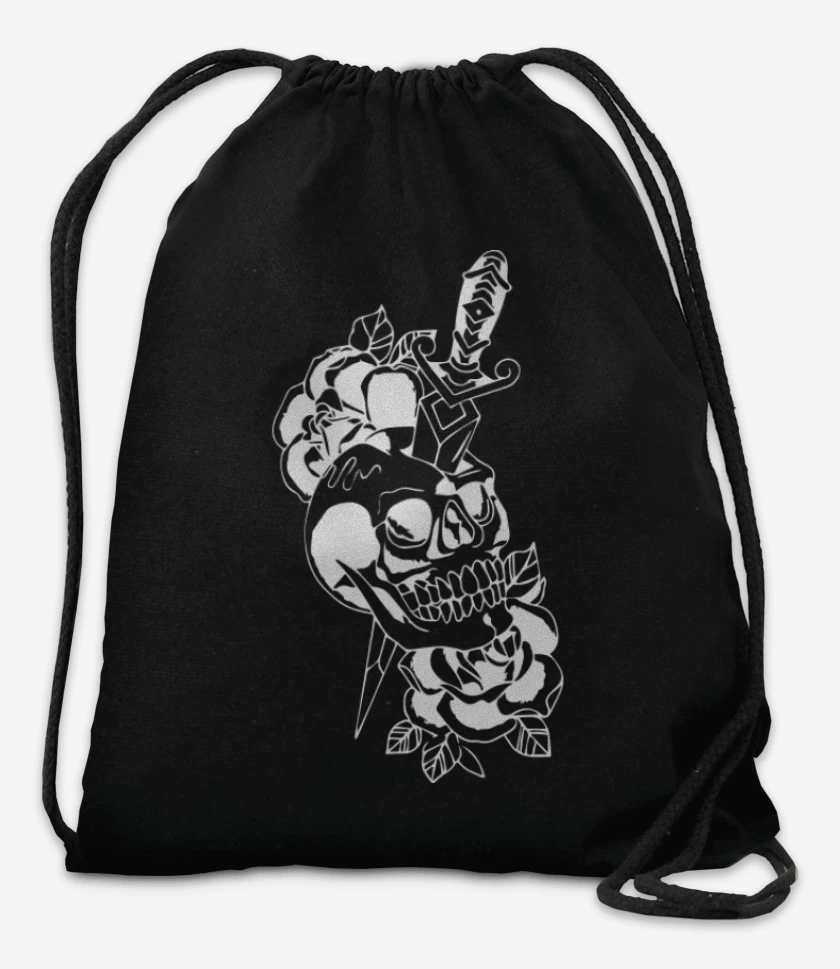 Mochila Negro de Dagger skull