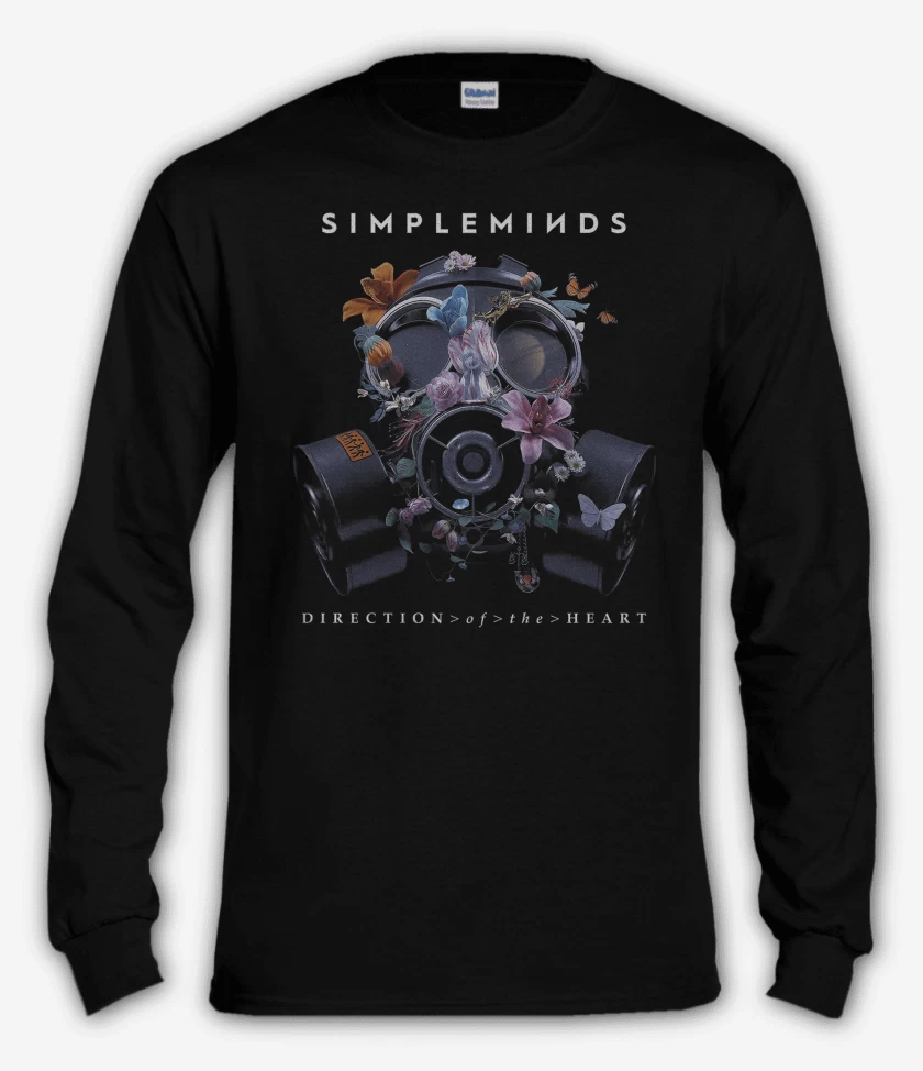 Polera manga larga Negro de Simple Minds Direction of the Heart