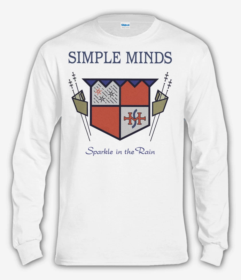 Polera manga larga Blanco de Simple Minds Sparkle in the Rain