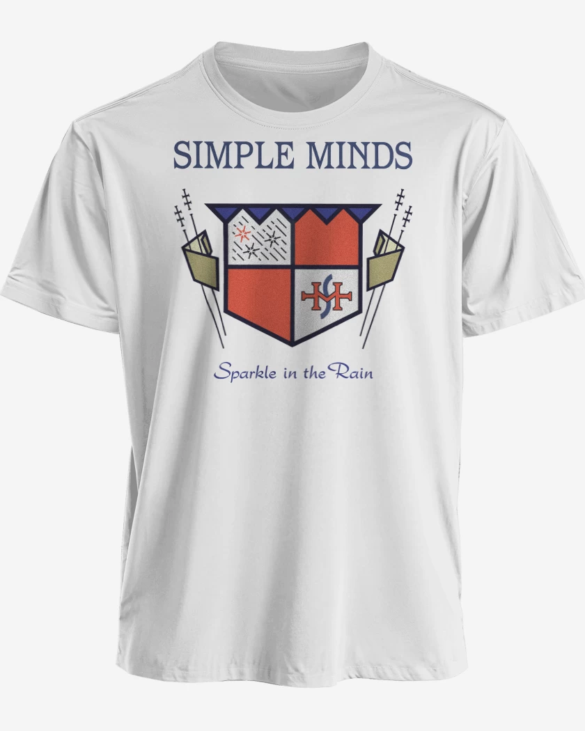 Polera premium Blanco de Simple Minds Sparkle in the Rain