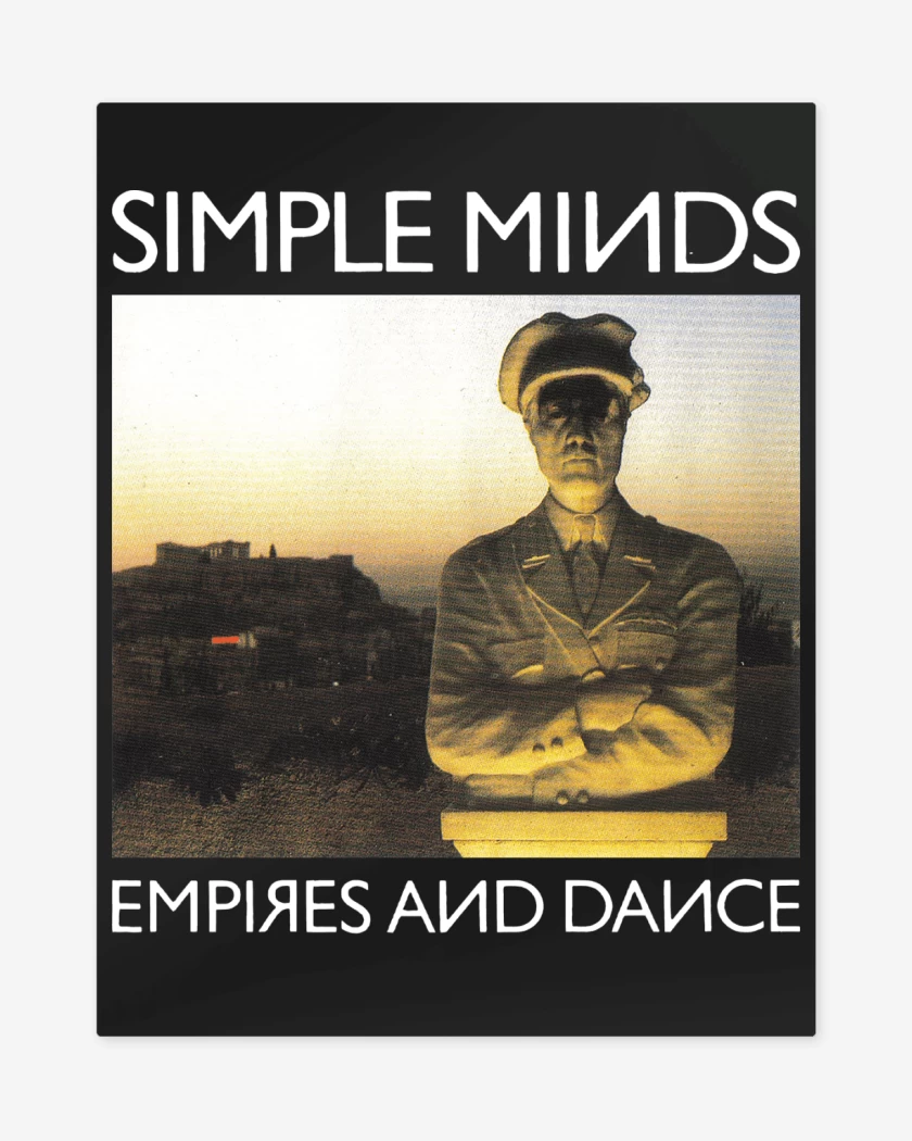 Print metalico Negro de Simple Minds Empires and Dance