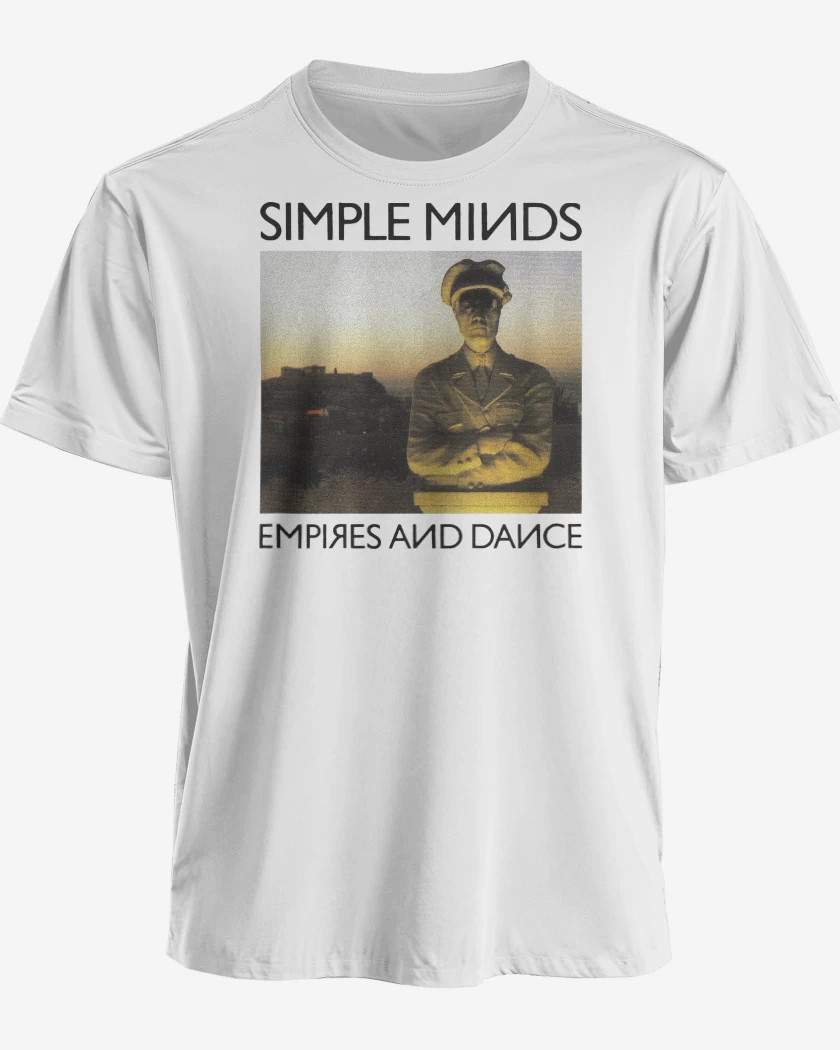 Polera premium Blanco de Simple Minds Empire And Dance B