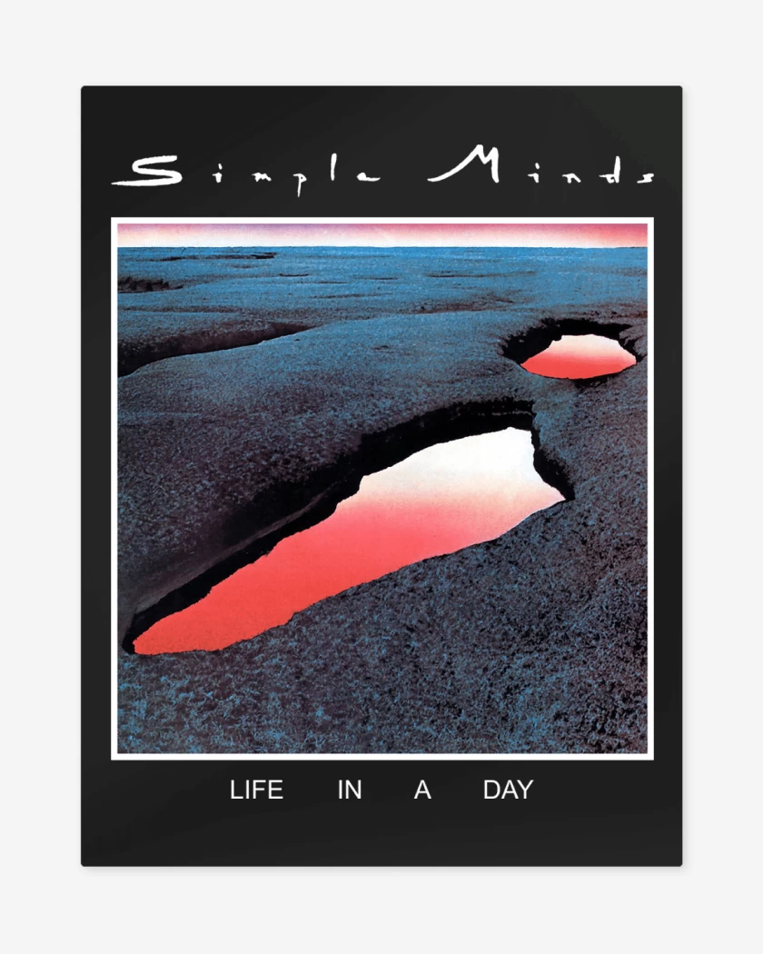 Print metalico Negro de Simple Minds Life in a Day