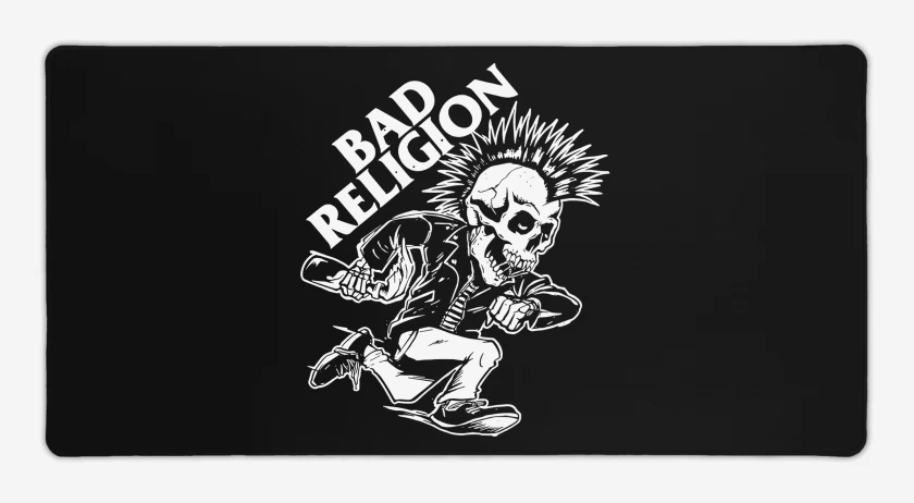 Mouse pad Gamer Negro de Bad Religion Punky