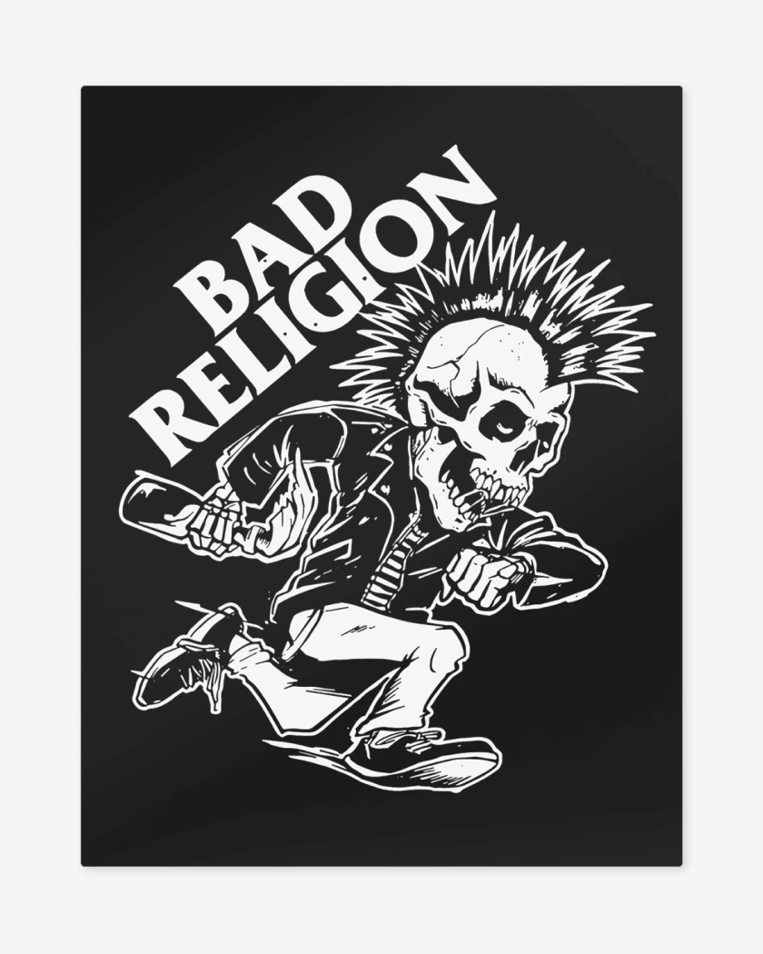 Print metalico Negro de Bad Religion Punky