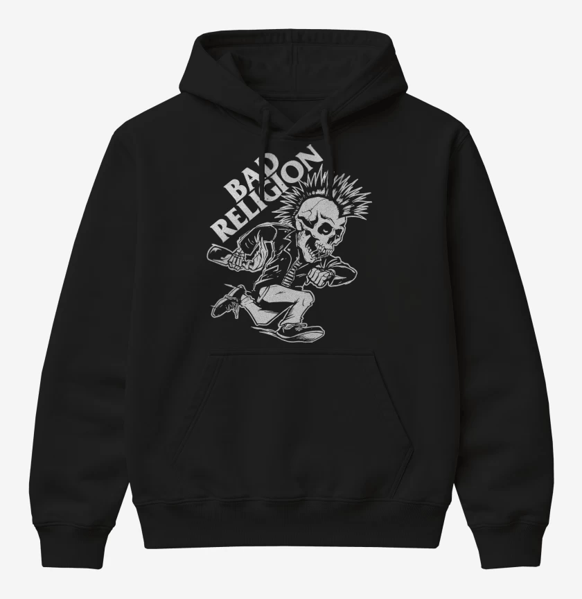 Poleron Canguro básico Negro de Bad Religion Punky