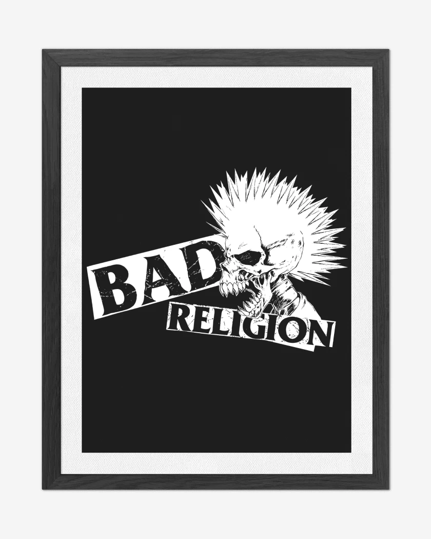 Cuadro decorativo Negro de Bad Religion Punk