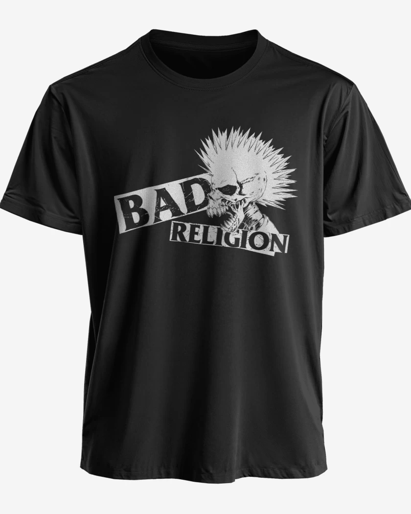 Polera premium Negro de Bad Religion Punk