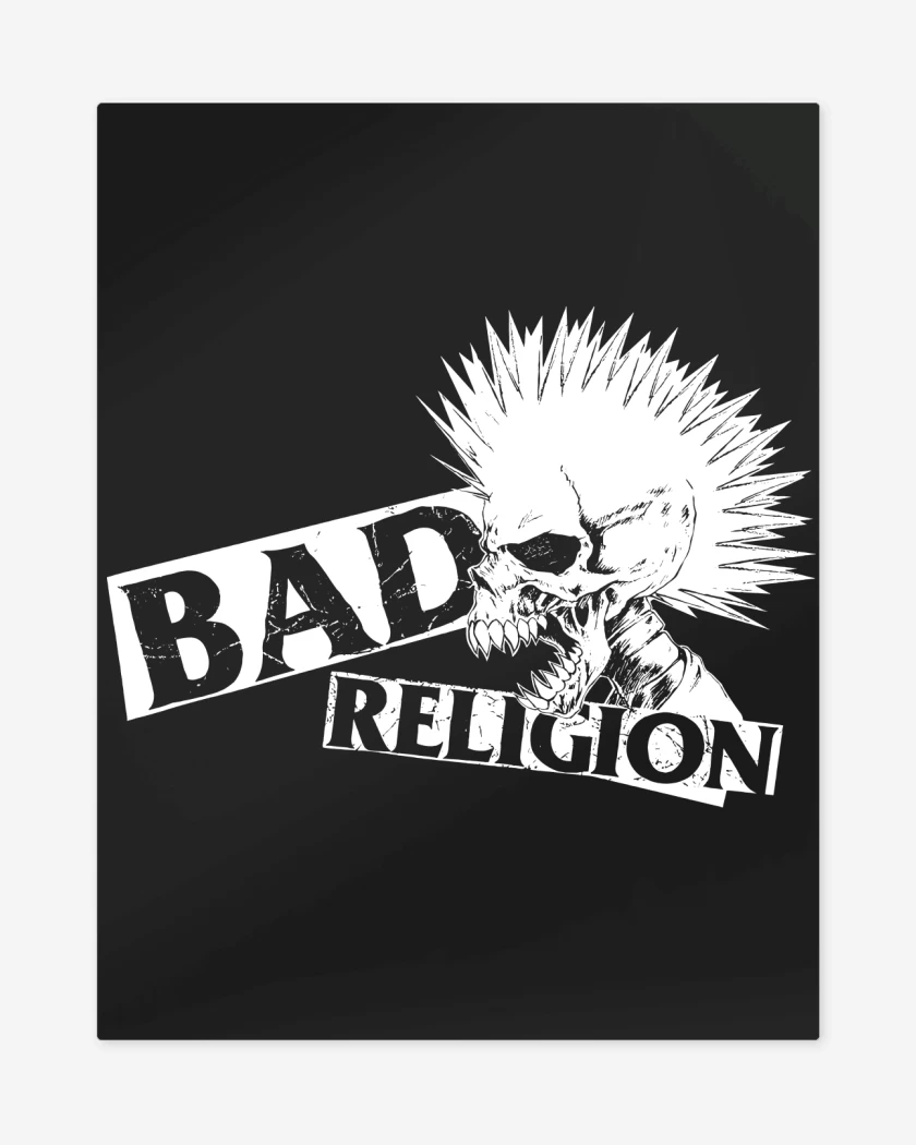 Print metalico Negro de Bad Religion Punk