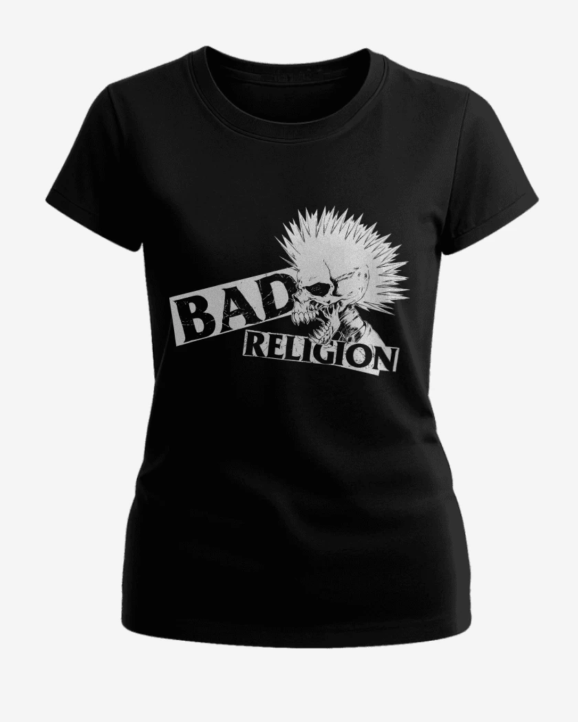 Polera de Mujer Negro de Bad Religion Punk