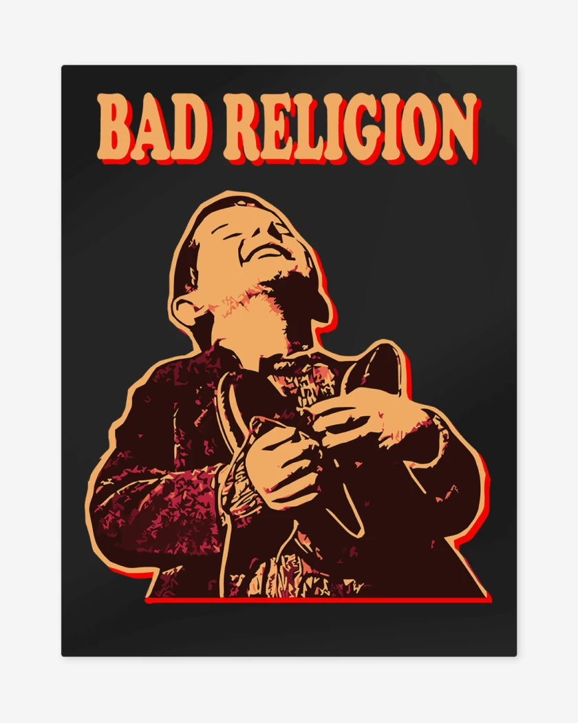 Print metalico Negro de Bad Religion Kid