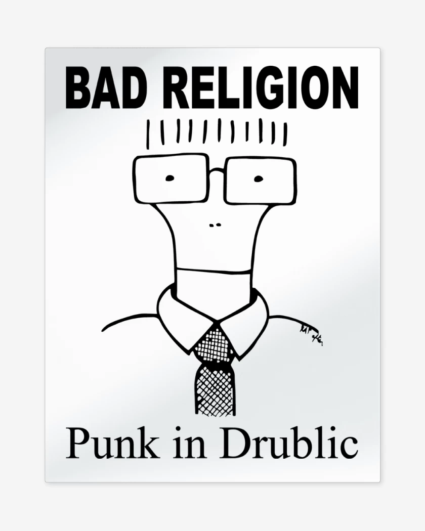 Print metalico Blanco de Bad Religion Punk in Drublic
