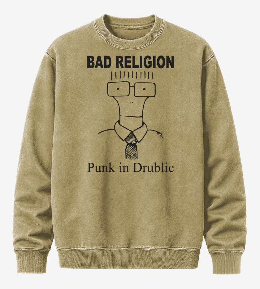 Poleron Polo Acid Wash Beige de Bad Religion Punk in Drublic