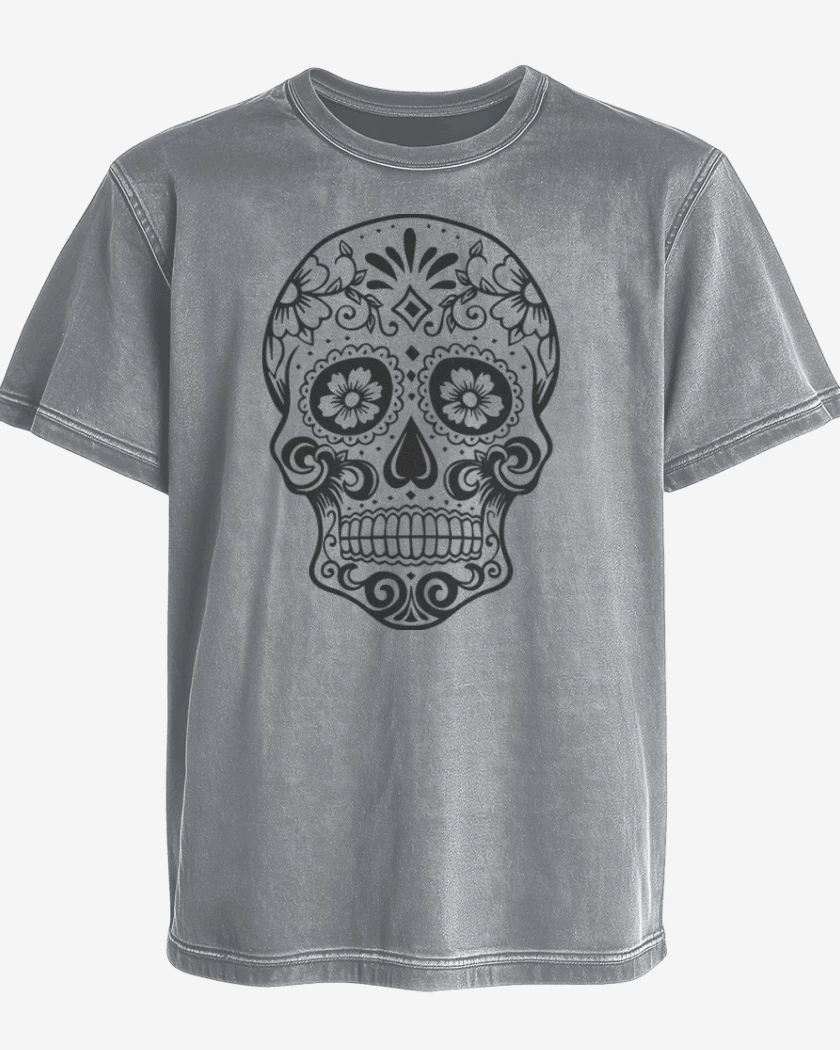 Polera desgastada Gris Melange de Calaca 8