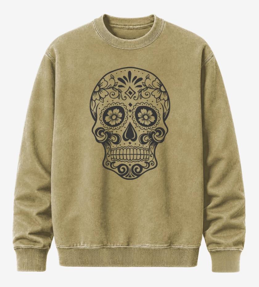 Poleron Polo Acid Wash Beige de Calaca 8