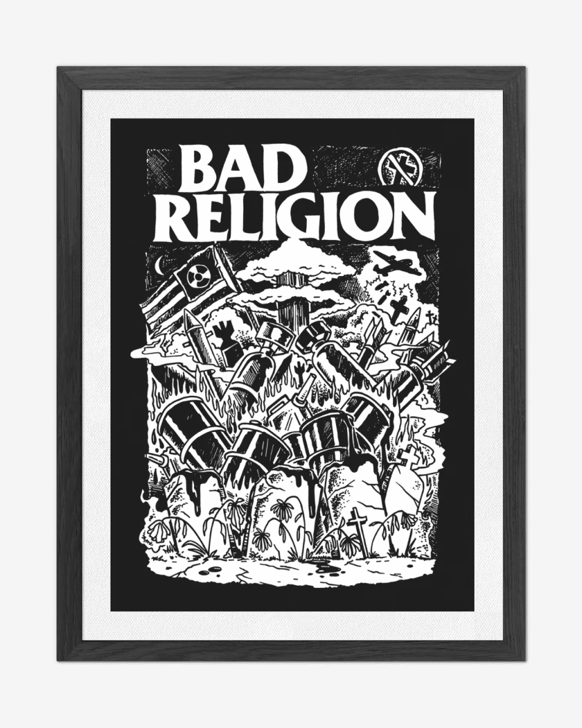Cuadro decorativo Negro de Bad Religion Nuclear Garden