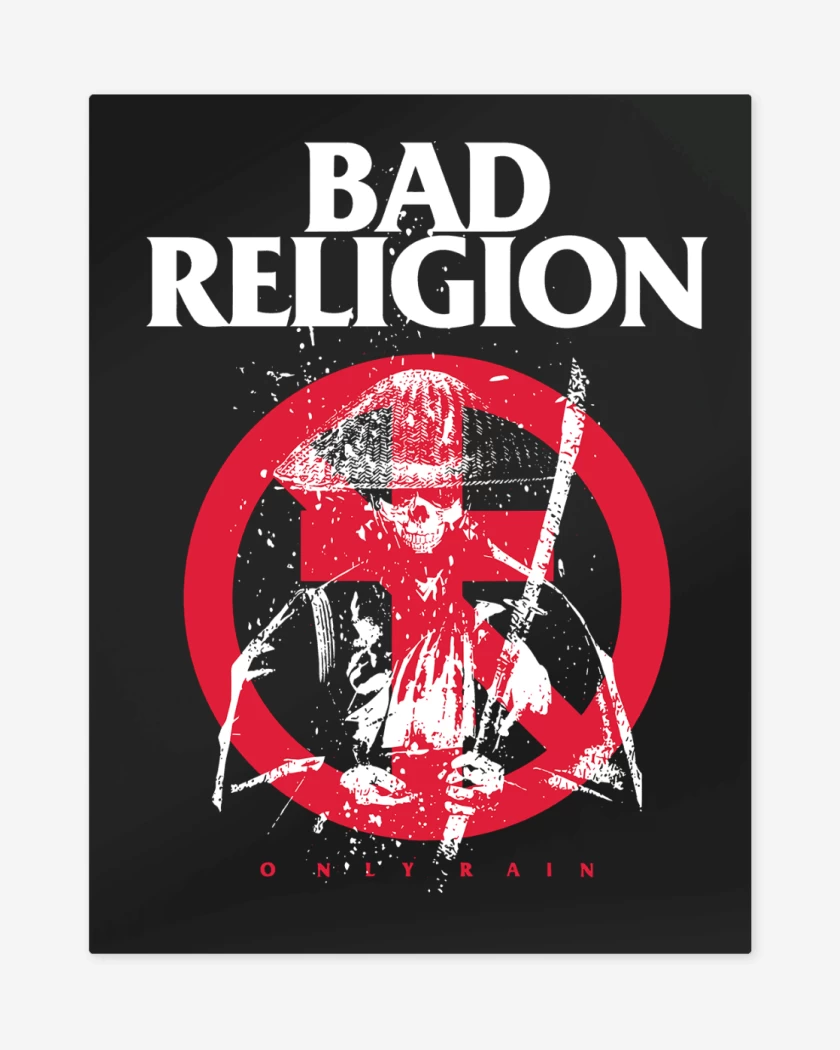 Print metalico Negro de Bad Religion Only Rain
