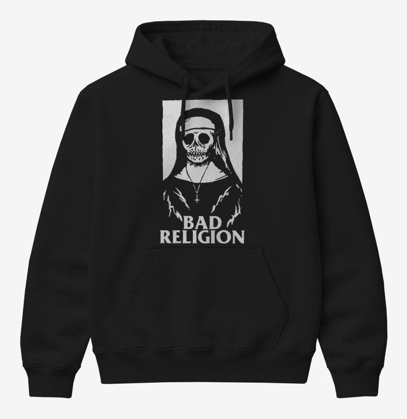 Poleron Canguro básico Negro de Bad Religion Monja