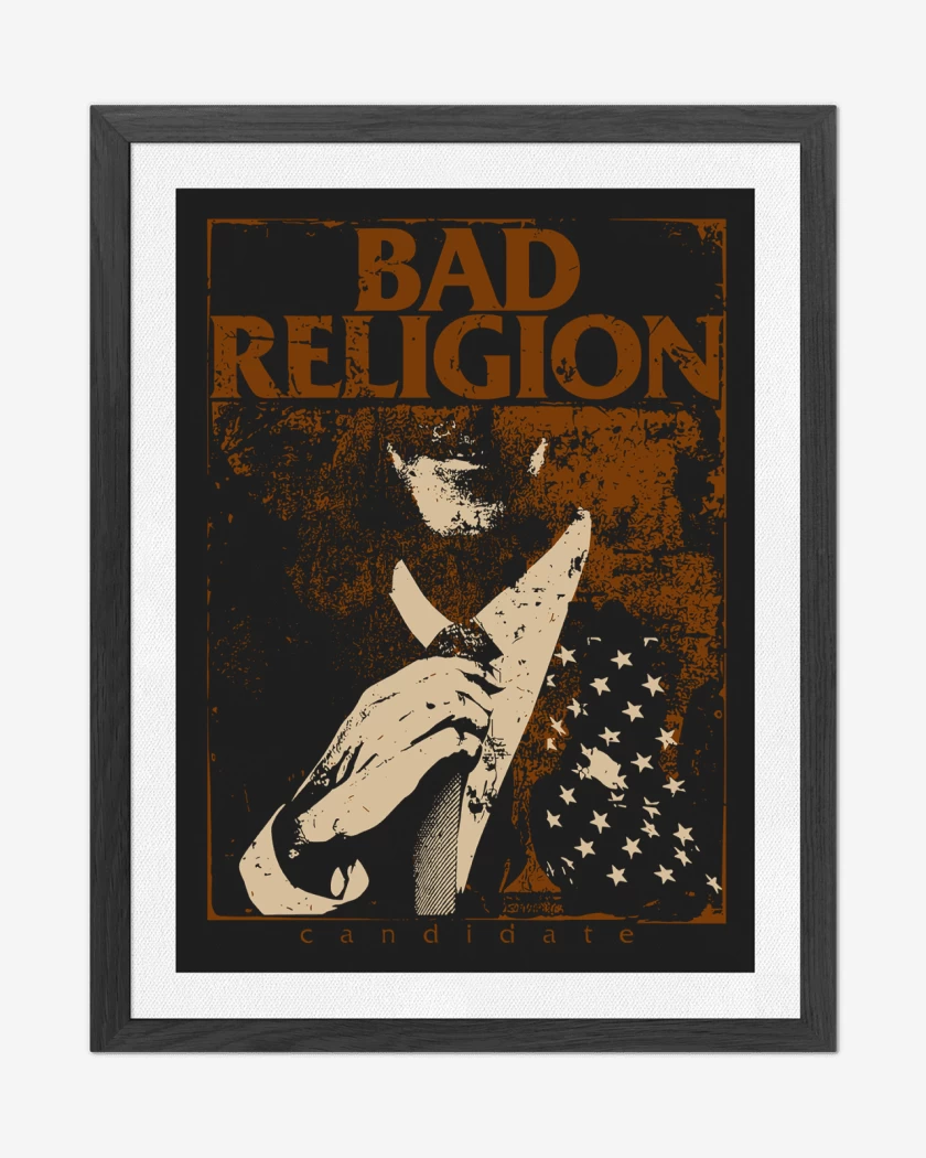 Cuadro decorativo Negro de Bad Religion Candidate