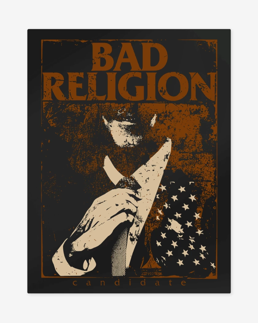 Print metalico Negro de Bad Religion Candidate