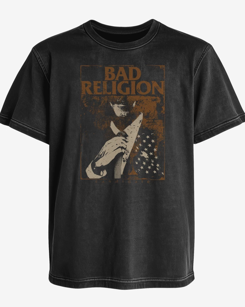 Polera desgastada Negro de Bad Religion Candidate