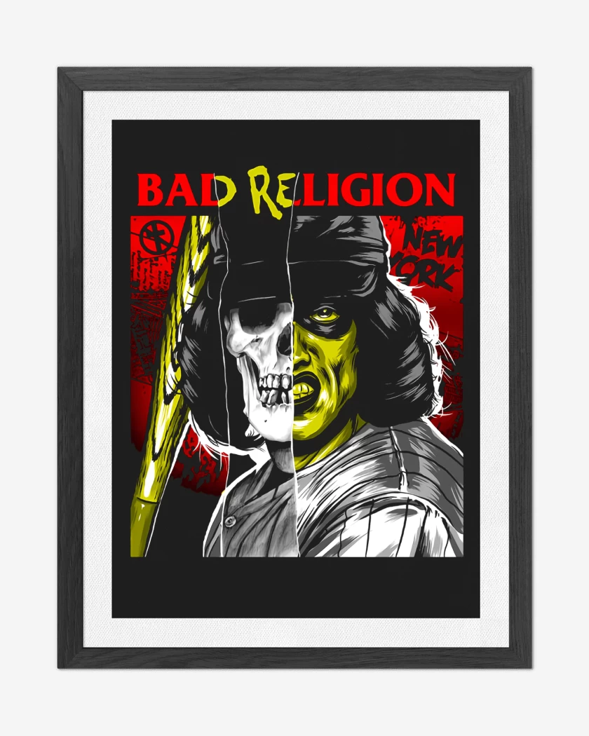 Cuadro decorativo Negro de Bad Religion The Warriors