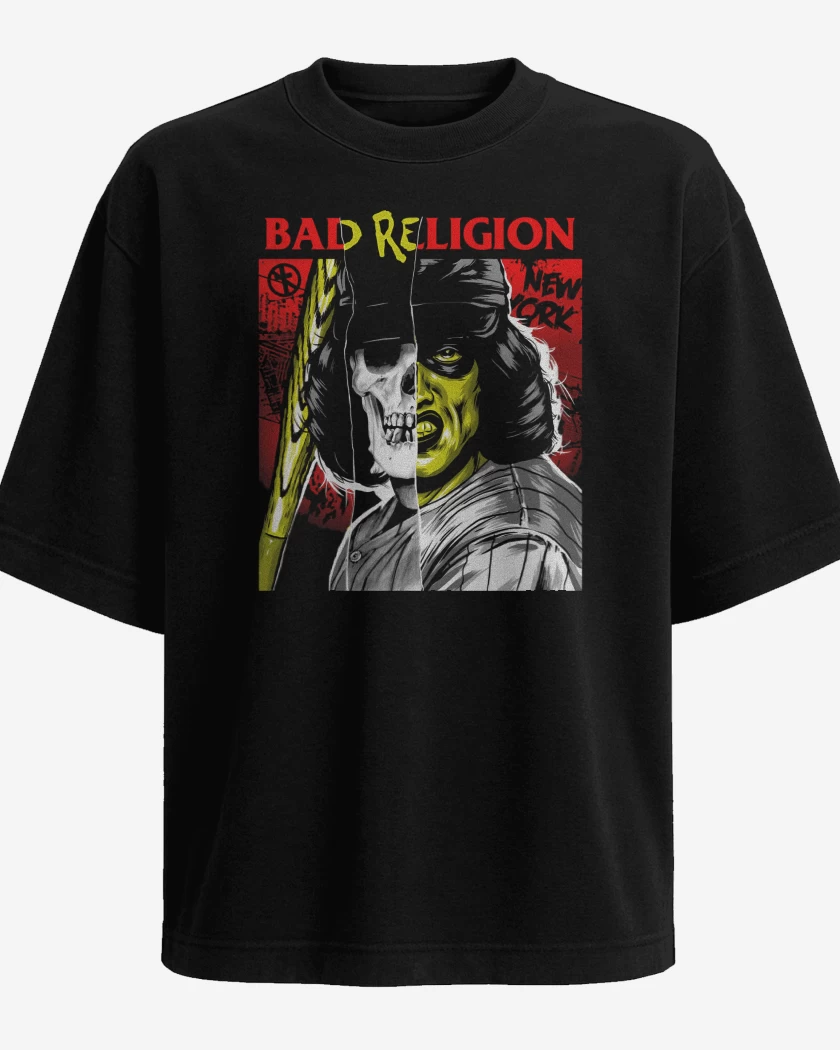 Polera Oversize Negro de Bad Religion The Warriors