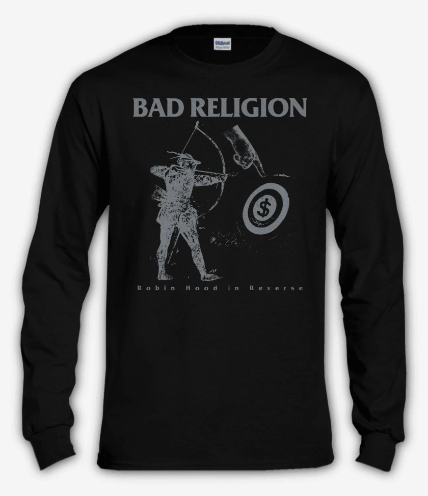 Polera manga larga Negro de Bad Religion Robin Hood 