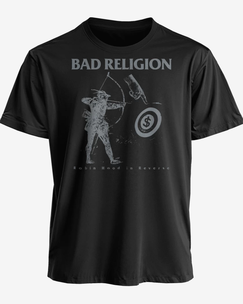 Polera premium Negro de Bad Religion Robin Hood 