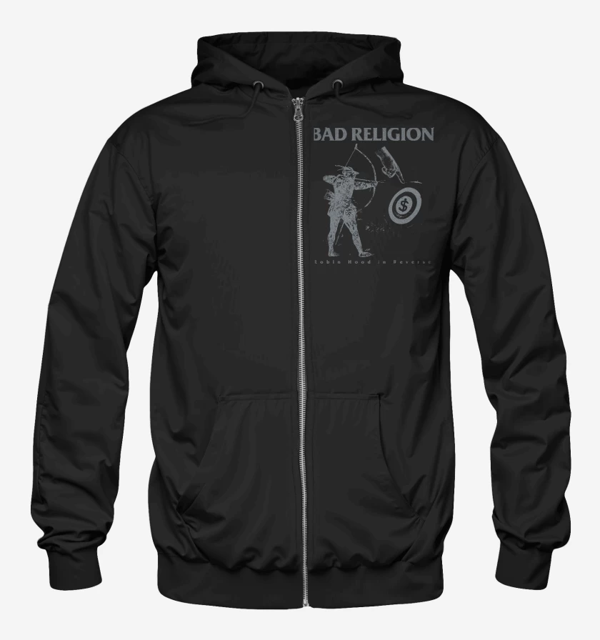 Poleron Canguro con cierre Bad Religion Robin Hood 