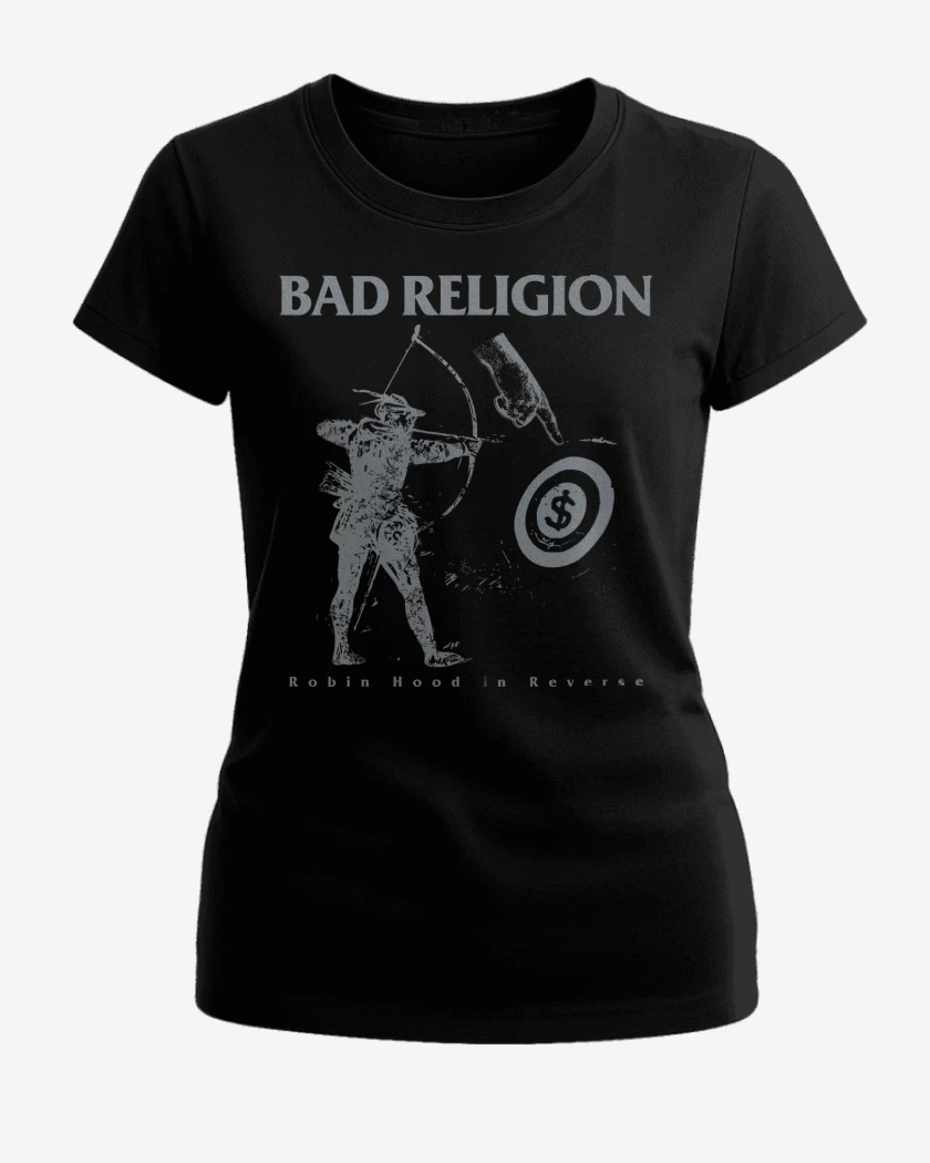 Polera de Mujer Negro de Bad Religion Robin Hood 