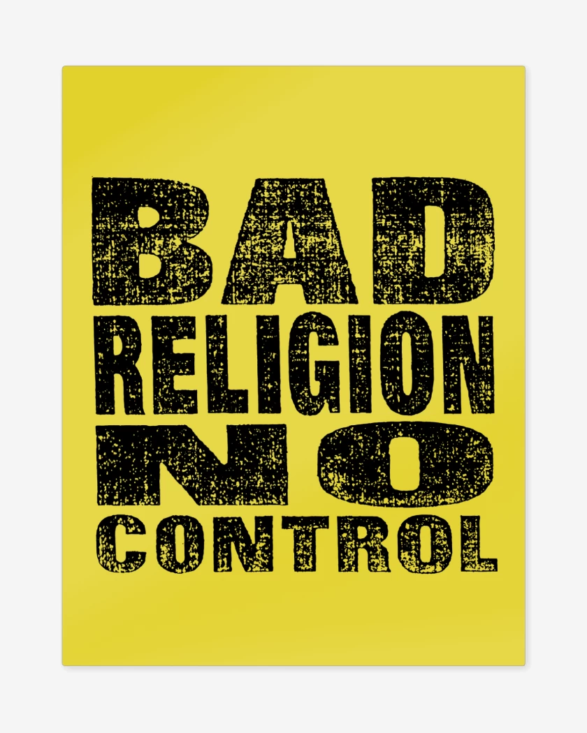 Print metalico Amarillo de Bad Religion NoControl